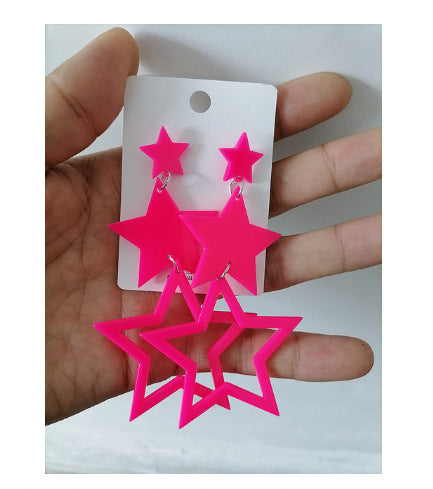 Wholesale Fluorescent Colorful Acrylic Earrings